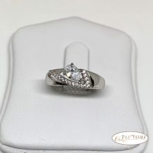 White Gold Filled kristályos  gyűrű - Sofia