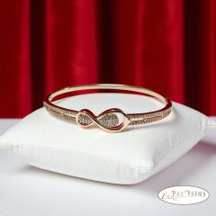   18K Gold Filled nyitható karperec  kristály díszítéssel- Melani