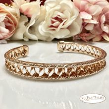 Rose Gold Filled antiallergén nyitott karperec - Antonella