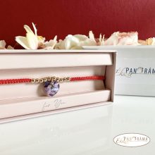 18K Gold Filled zsinóros karkötő kristállyal díszítve- Lovely