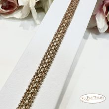 18K Gold Filled, antiallergén karkötő - Bismark 11 mm
