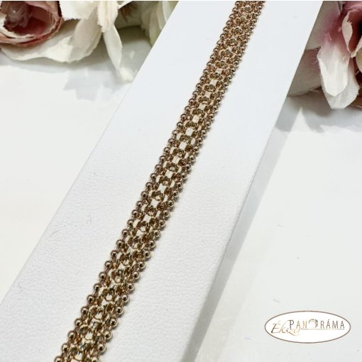 18K Gold Filled, antiallergén karkötő - Bismark 11 mm