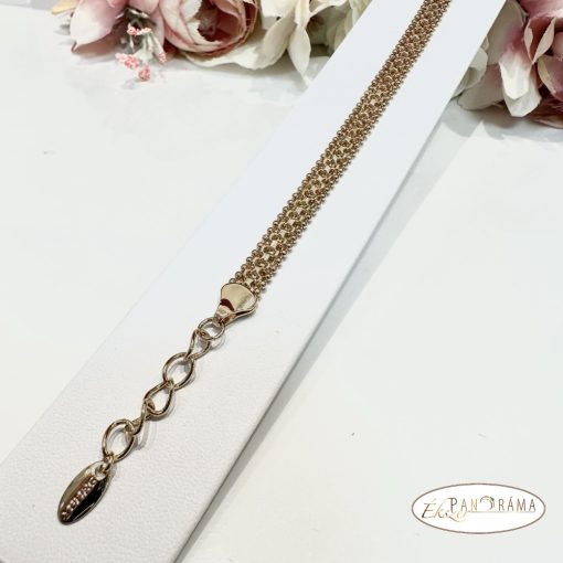 18K Gold Filled, antiallergén karkötő - Bismark 11 mm