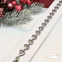  White Gold Filled karkötő -  Szívek