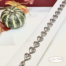  White Gold Filled karkötő -  Szívek