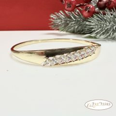   14K Gold Filled nyitható karperec víztiszta kristály díszítéssel- Trinity