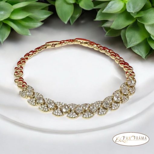 14K Gold Filled kristályos karkötő - Erica