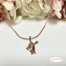 18K Gold Filled, antiallergén medálos nyaklánc  - Angel star