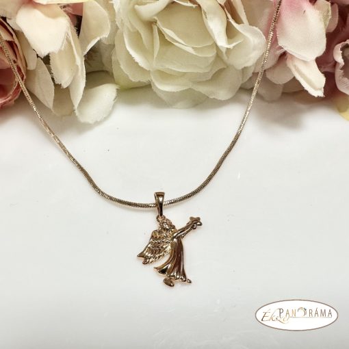 18K Gold Filled, antiallergén medálos nyaklánc  - Angel star