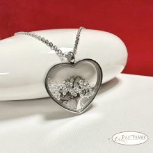 Nemesacél nyaklánc szív medállal - Vanda