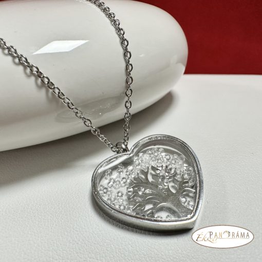 Nemesacél nyaklánc szív medállal - Vanda