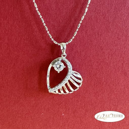 White Gold Filled nyaklánc medállal - Inés