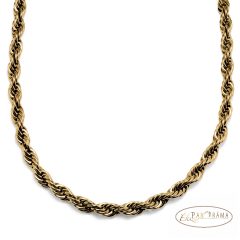 18K Gold Filled  csavart nyaklánc - Melina XL Gold 5 mm