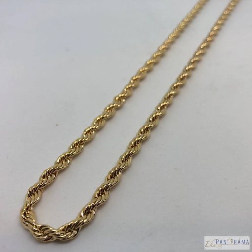 18K Gold Filled  csavart nyaklánc - Melina XL Gold 3 mm
