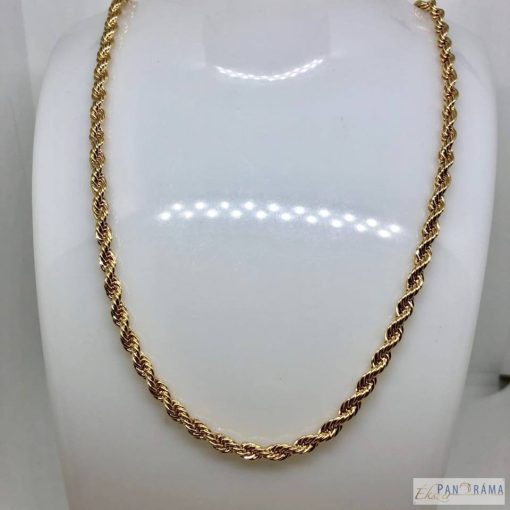 18K Gold Filled  csavart nyaklánc - Melina XL Gold 3 mm