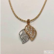  18 K Gold Filled  két színű medál- Lora