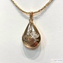  18 K Gold Filled fényképtartós Medál - Gold Rose