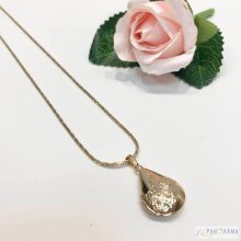  18 K Gold Filled fényképtartós Medál - Gold Rose