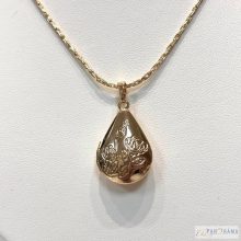  18 K Gold Filled fényképtartós Medál - Gold Rose