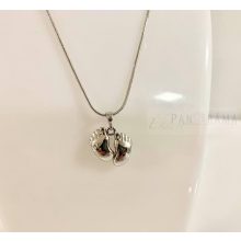 White Gold Filled  medál nyaklánccal - Prága