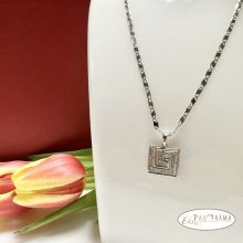  White Gold Filled,antiallergén medálos nyaklánc kristályokkal - Alisa white