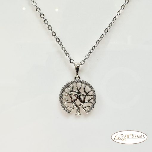 White Gold Filled nyaklánc medállal - Életfás