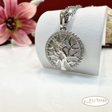 White Gold Filled nyaklánc medállal - Életfás