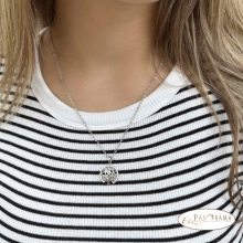 White Gold Filled nyaklánc medállal - Életfás