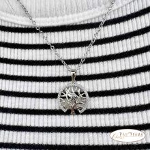 White Gold Filled nyaklánc medállal - Életfás