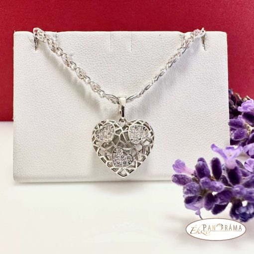  White Gold Filled szív medálos nyaklánc - Loves
