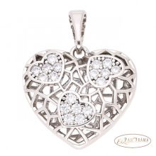  White Gold Filled szív medálos nyaklánc - Loves