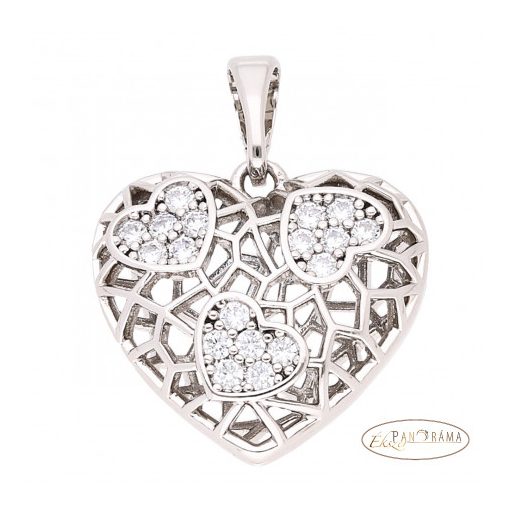  White Gold Filled szív medálos nyaklánc - Loves