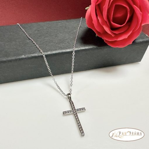  White Gold Filled kereszt medálos nyaklánc - Christy 
