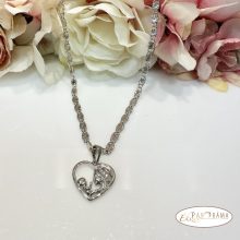 White Gold Filled, Nyaklánc medállal 