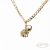18K Gold Filled nyaklánc kristályos medállal - Elephant 
