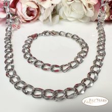  White Gold filled  nyaklánc és karkötő szett - Melissa