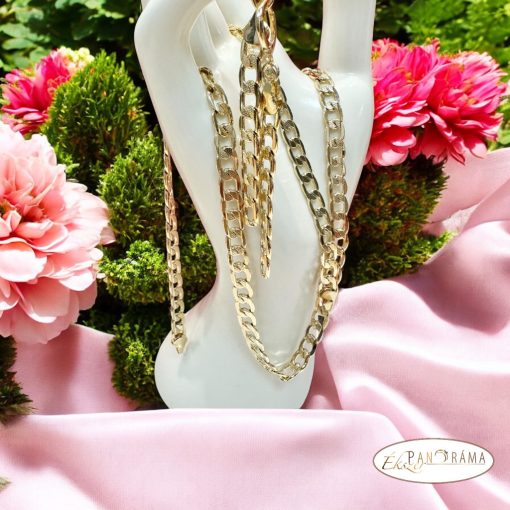 14K Gold Filled nyaklánc,  karkötő és fülbevaló szett - Orchidea