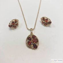  18 K Gold Filled fülbevaló és medálos nyaklánc szett  -Fione