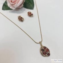  18 K Gold Filled fülbevaló és medálos nyaklánc szett  -Fione