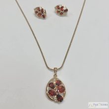  18 K Gold Filled fülbevaló és medálos nyaklánc szett  -Fione