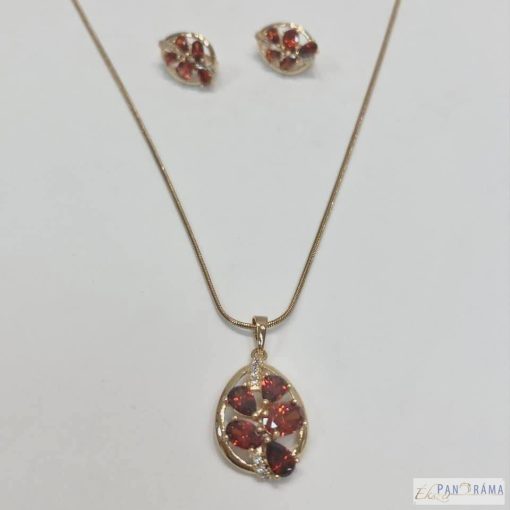  18 K Gold Filled fülbevaló és medálos nyaklánc szett  -Fione