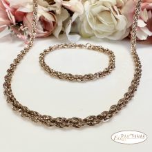  18K Gold Filled nyaklánc, karkötő szett - Eliora 55/19