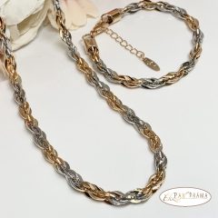  Gold Filled multicolor nyaklánc, karkötő szett - Eliana