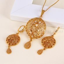  Gold filled  szett nyaklánc fülbevalóval- Afrodité Rose