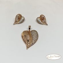 18K Gold Filled szett - Leaves