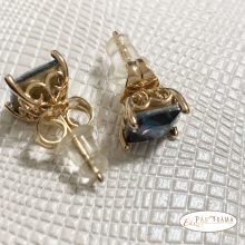  18K Gold Filled nyaklánc, fülbevaló szett - colorful