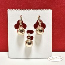 18K Gold Filled szett, lógós fülbevalóval és medállal - Renatha