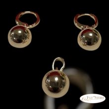 18K Gold Filled szett, lógós fülbevalóval és medállal - Renatha