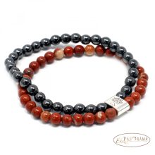 Mágneses Ásványkő dupla Karkötő  - Redstone