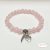   Ásványkő Karkötő  roppantott hegyi kristály -  rose 8 mm